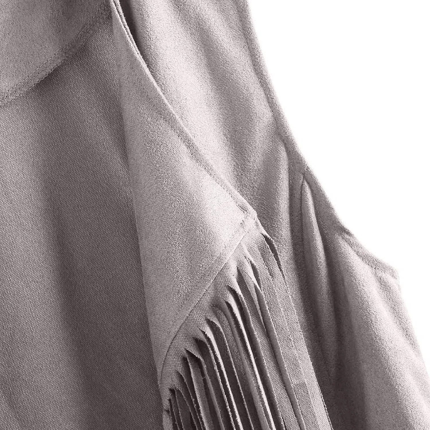 Womens Vintage Western Fringe Vest Tops Classic Suede Leather 70s Cowboy Shirt Sleeveless Tassels Cardigan Jackets