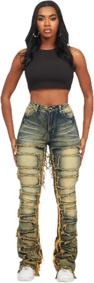 Women's Zariyah Tinted Stacked Flare Jean