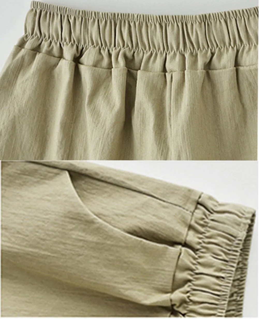 XinYangNi Women's Casual Shorts Cotton Shorts Drawstring Elastic Waist Comfy Bermuda Shorts